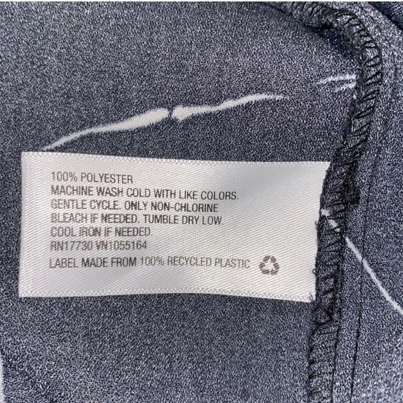 A New Day Black Floral Print Long Sleeve lined Dress - Picture 5 of 6